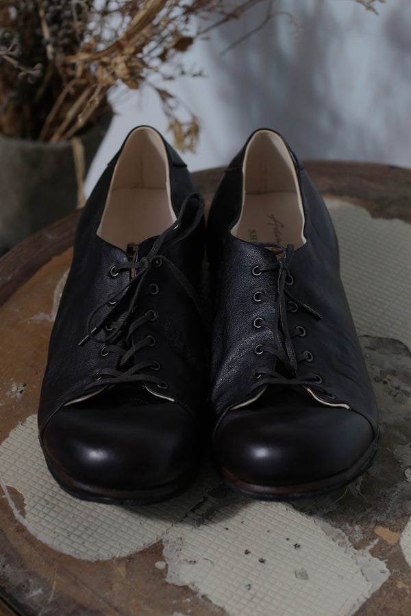 Aviva Jifei Xue x Shoe&Sewn "Brooklyn" sheepskin/buffalo leather shoes AJX-PJFX1-ZONG Brown/Sheepskin